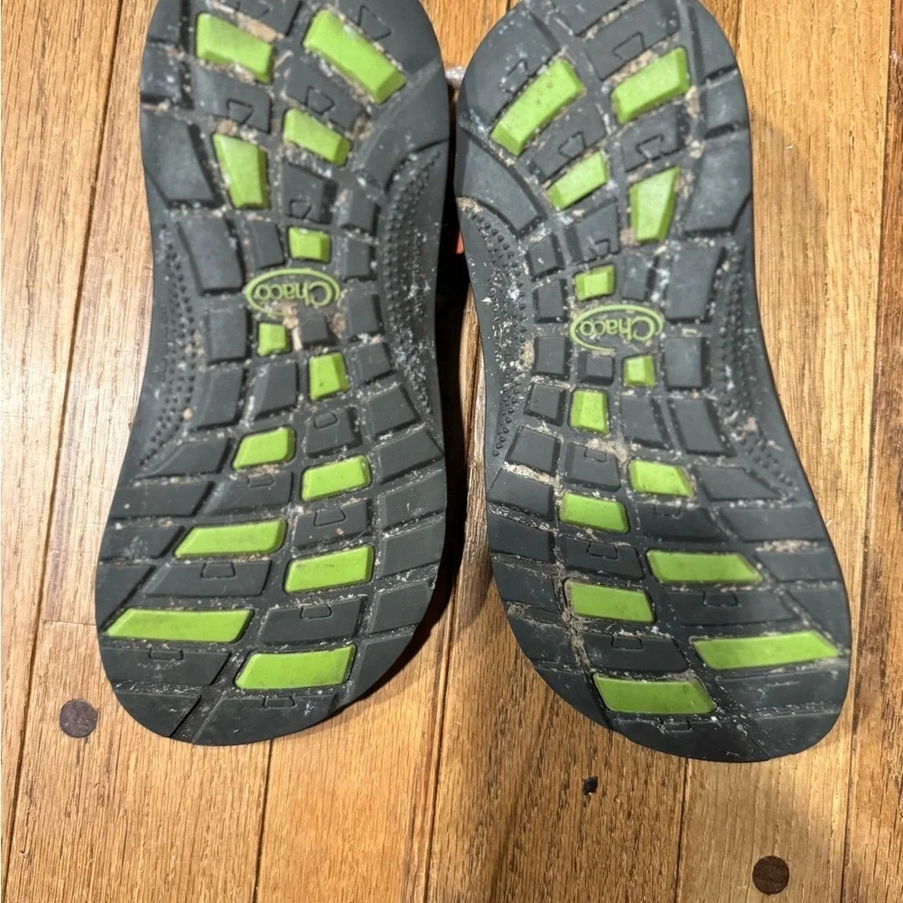Chaco Z/1 EcoTread sandals with green and orange accent
